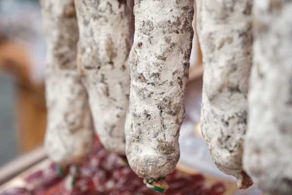 What is the mushroom flower on sausages?