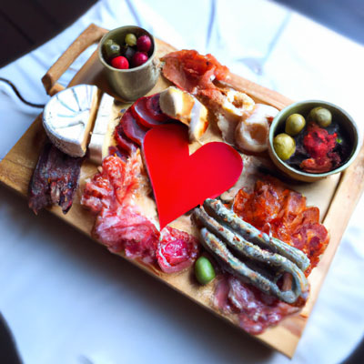 charcuterie platter, Valentine's Day gift