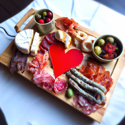 plateau charcuterie cadeau st-valentin