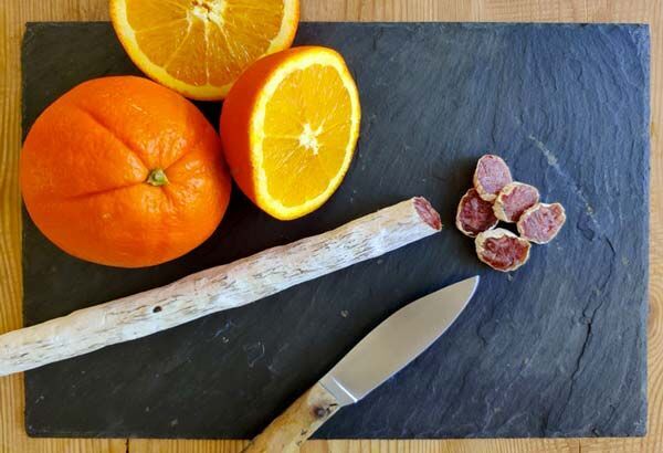 Dry sausage poultry & Duck with orange | Charcuterie: Sausages & Hams