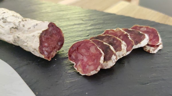 Dry sausage (Fuet) with mushrooms (ceps) | Charcuterie: Sausages & Hams